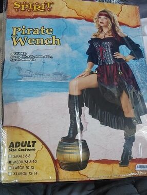 Spirit Women's Pirate Wench Costume - Black & Red